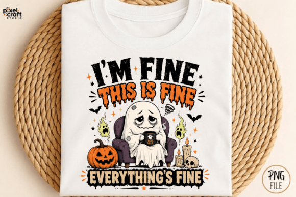 Everything's Fine Tired Ghost Halloween