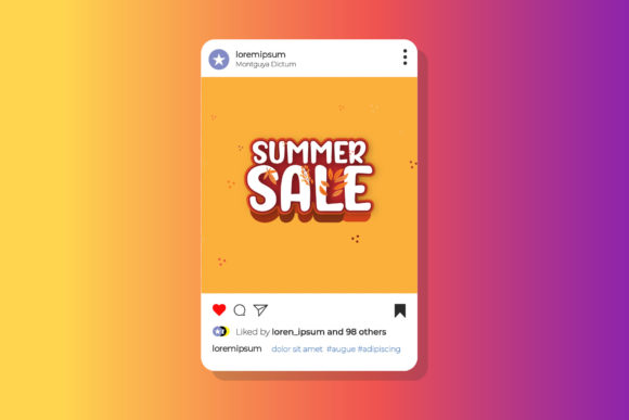 Summer Sale Social Media Vector Template